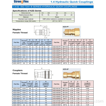 Hydraulische Schnellkupplung ISO7241B